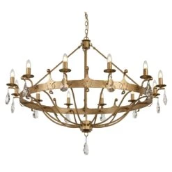 Elstead WINDSOR12 Windsor Gold Patina 12 Light Chandelier Light
