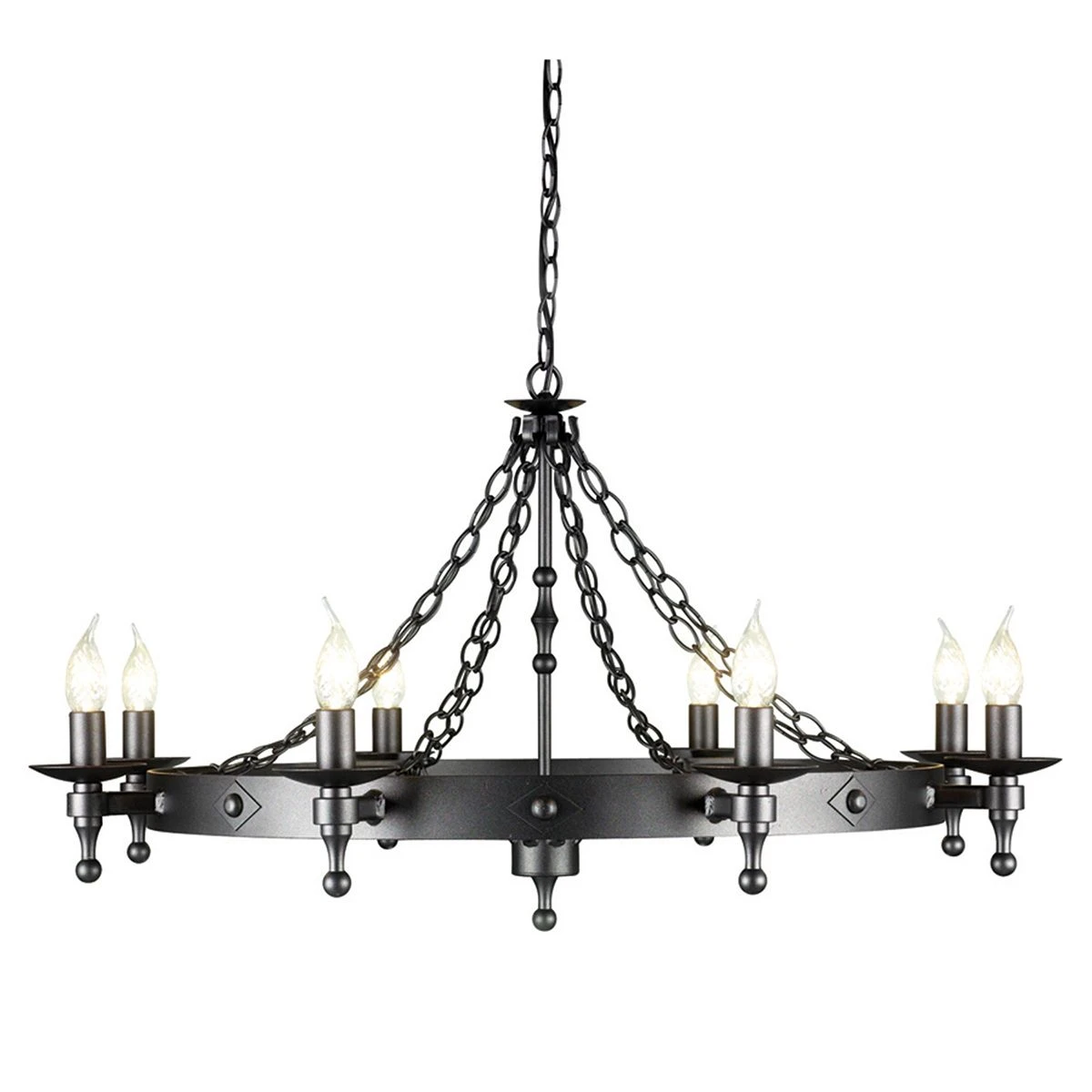 Elstead WR8 GRAPHITE Warwick 8lt Chandelier Graphite 3 Elstead WR8 GRAPHITE Warwick 8lt Chandelier Graphite